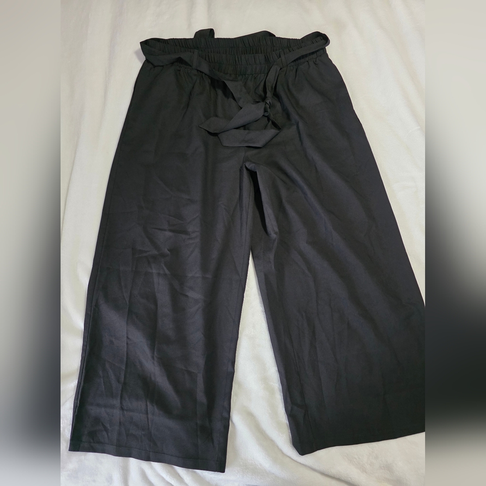 Glitz Black Wide Leg Pants